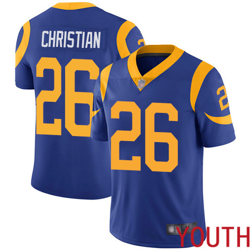 Los Angeles Rams Limited Royal Blue Youth Marqui Christian Alternate Jersey NFL Football 26 Vapor Untouchable